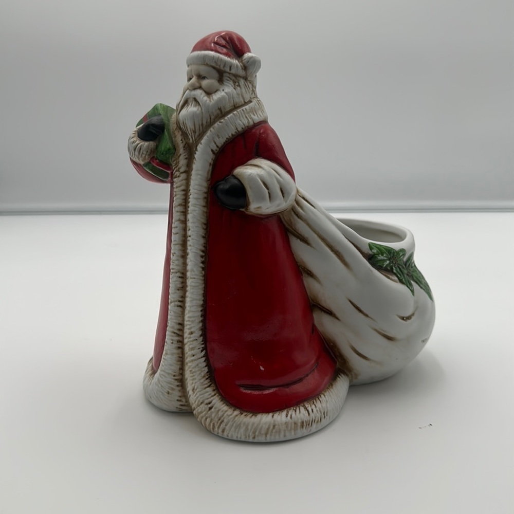 Vintage Santa Claus Ceramic Potpourri/candy Holder 1991 Claire Burke Old World